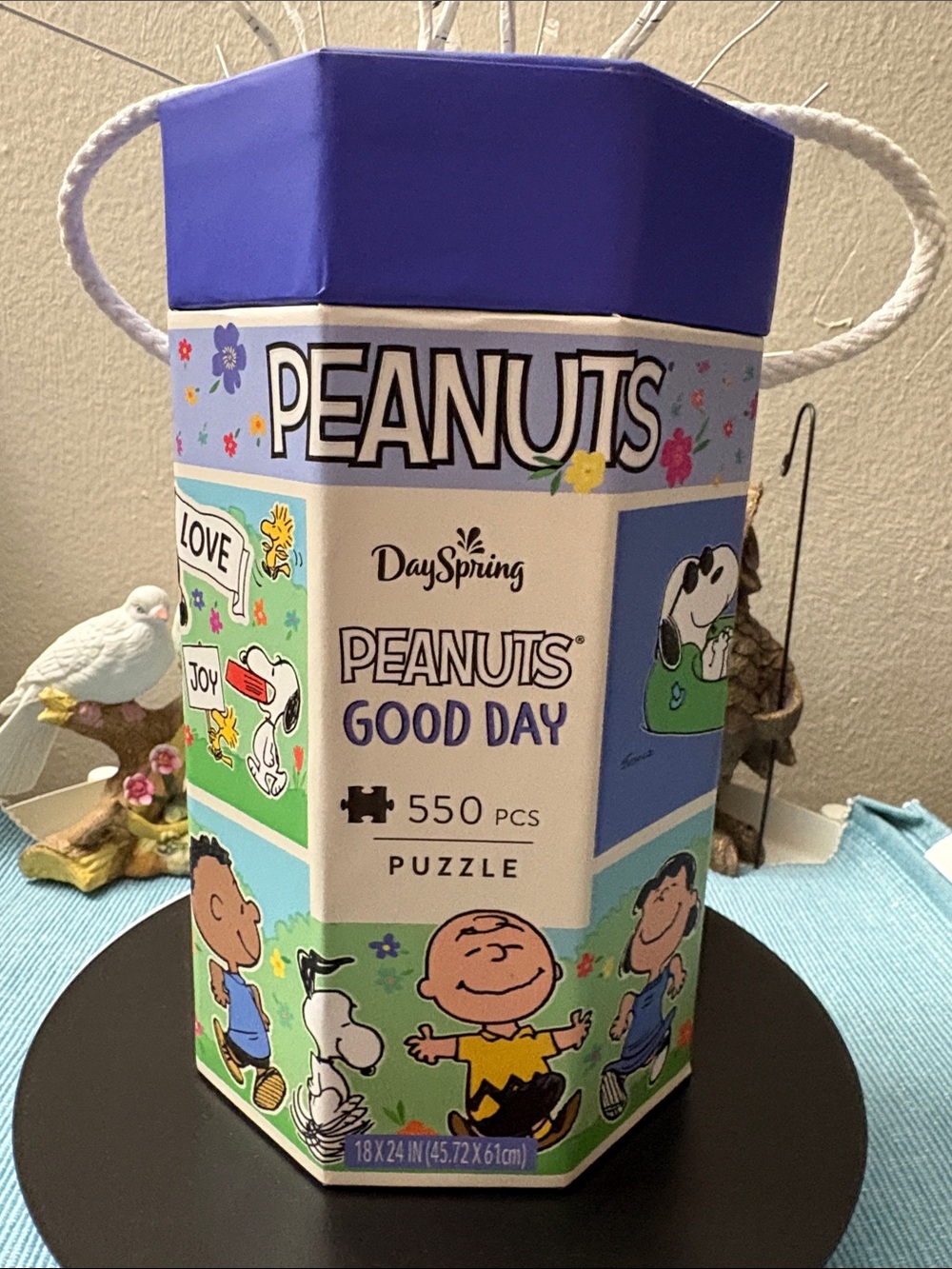 Peanuts Blue and White 'Good Day' Puzzle Tin - DaySpring